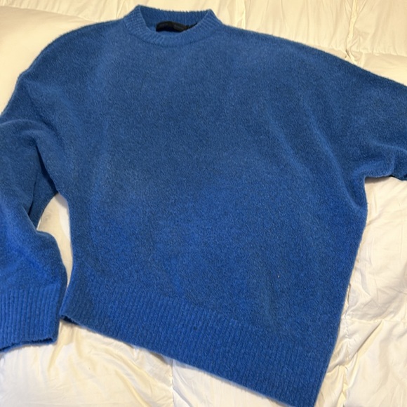 Proenza Schouler Wool Blend Slouchy Sweater Large Blue - Picture 4 of 6
